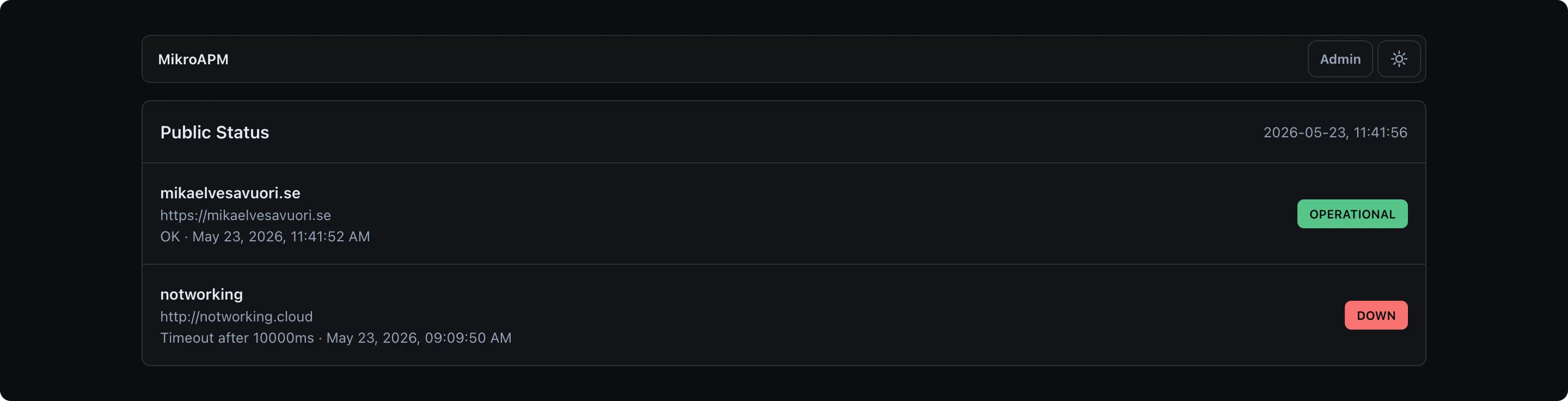 MikroAPM product view
