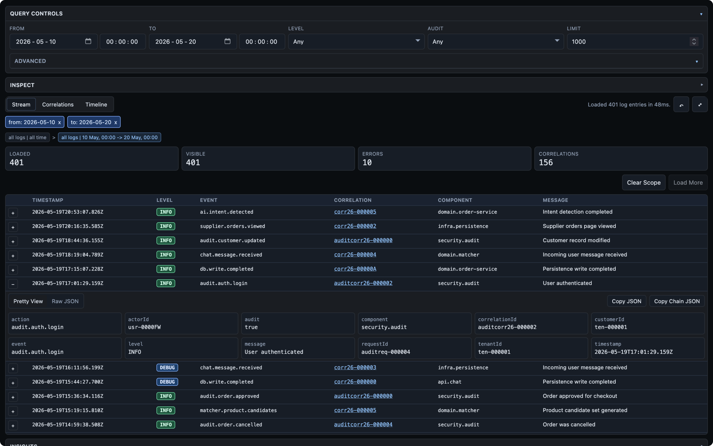MikroScope interface screenshot