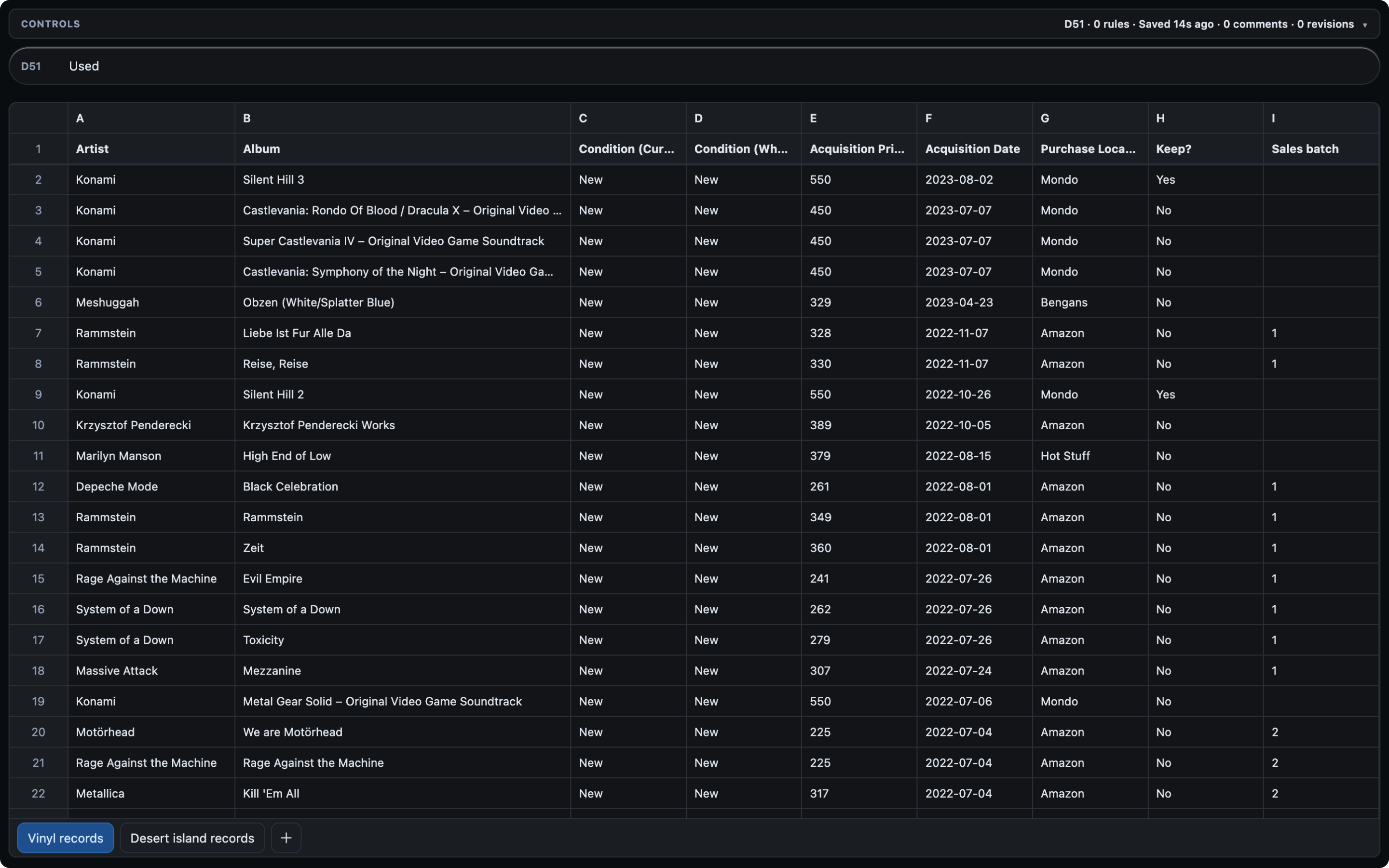 MikroSheets interface screenshot